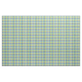 Tissu Lime Green, Navy et bleu turquoise Plaid (Yard)