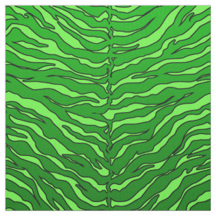 Tissu lime luxueuse et animal vert Tiger imprimé