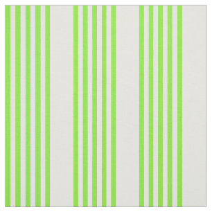 Tissu Lime vert et blanc cinq bandes motif