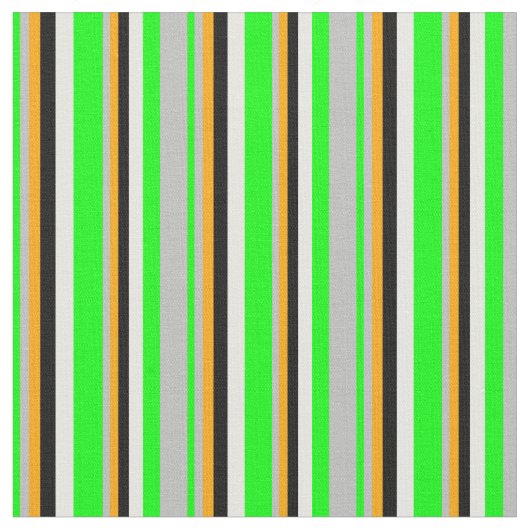 Tissu Lime vive, Gris, Orange, Noir & Blanc (Fermer)