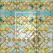 Tissu Limonade à la lavande d'été (Carreau)