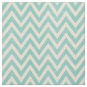 Tissu Lin rustique Beige et Aqua Chevron (Échantillon)