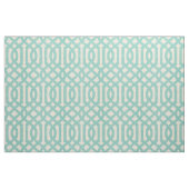 Tissu Lin rustique Beige et Aqua Trellis (Fat Quarter)