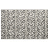 Tissu Lin rustique Beige et gris Floral Damask (Fat Quarter)
