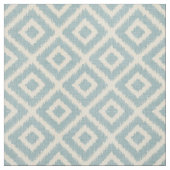 Tissu Lin rustique Diamants beige et bleu Ikat (Échantillon)
