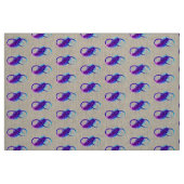 Tissu L'infini avec plume violette (Fat Quarter)