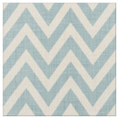 Tissu Linge rustique Beige et bleu Chevron (Fermer)