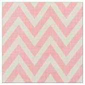 Tissu Linge rustique Beige et rose Chevron (Fermer)