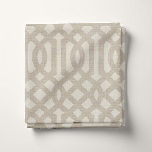 Tissu Linge rustique Beige et Taupe Trellis