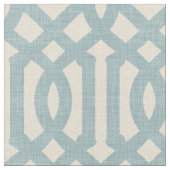 Tissu Linge rustique Trellis beige et bleu (Fermer)