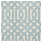 Tissu Linge rustique Trellis beige et bleu (Échantillon)