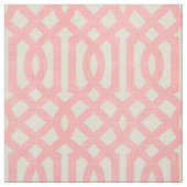 Tissu Linge rustique Trellis beige et rose (Échantillon)