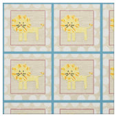 Tissu Lion jaune avec Pois blancs (Échantillon)