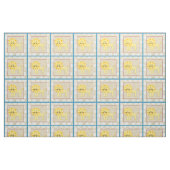 Tissu Lion jaune avec Pois blancs (Fat Quarter)