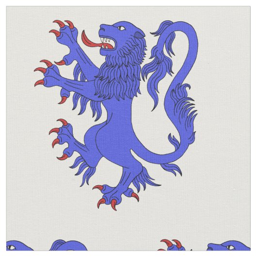 Tissu Lion Rampant Azure (Fermer)