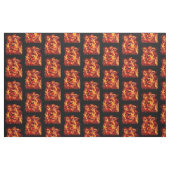 Tissu Lions Flames feu sur Noir (Fat Quarter)