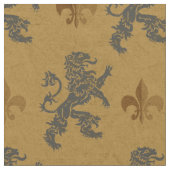 Tissu Lions Fleur de Lis effréné médiéval (Fermer)