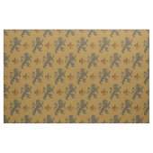 Tissu Lions Fleur de Lis effréné médiéval (Fat Quarter)