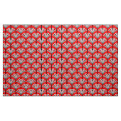Tissu Lis d'art déco, rouge-foncé et gris/gris (Yard)