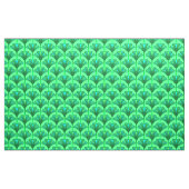 Tissu Lis d'art déco, vert de jade et turquoise (Yard)