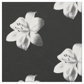 Tissu Lis noir et blanc (Fermer)