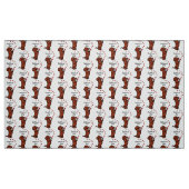 Tissu lisse rouge d'amour de teckel (Fat Quarter)