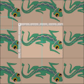 Tissu Lizard du sud-ouest avec bande violette pâle (Carreau)