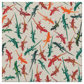 Tissu Lizards d'Anole coloré Ditsy Motif (Fermer)