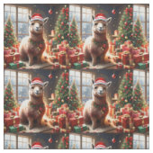 Tissu Llama Noël, (Échantillon)