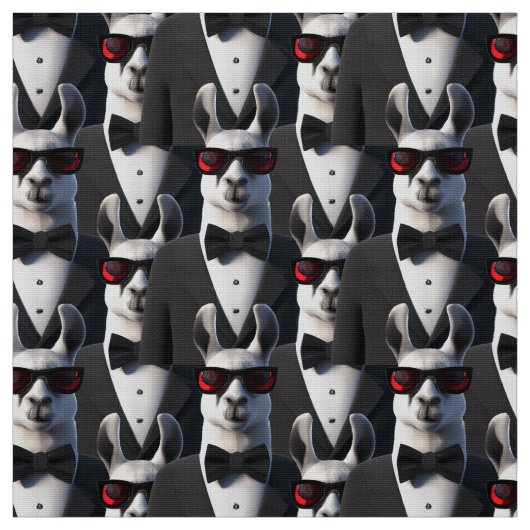 Tissu Llama Tux Motif (Échantillon)