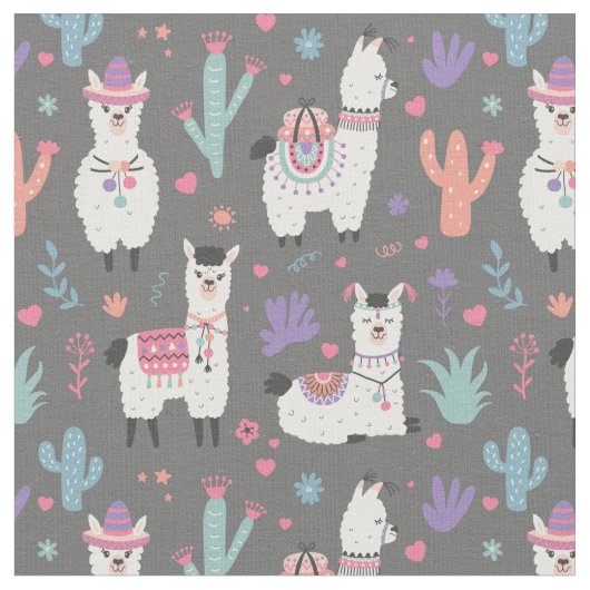 Tissu Llamas (Fermer)