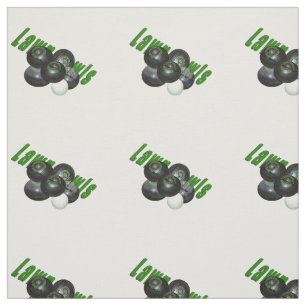 Tissu Logo De Green Lawn Bowls Avec Boules De Pelouse,