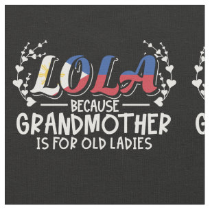 Tissu Lola - Citation de la grand-mère Philippines Old L