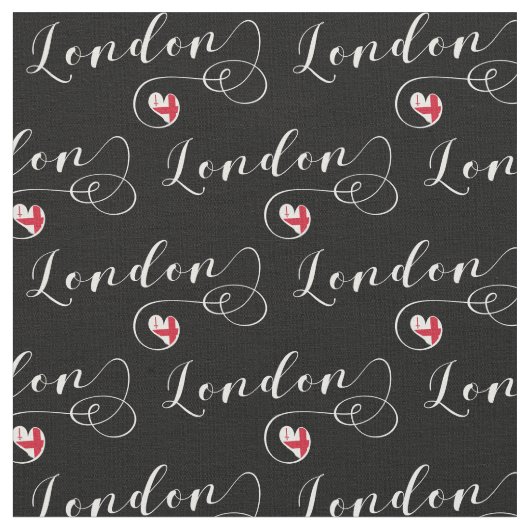 Tissu London Flag Heart, Angleterre (Fermer)