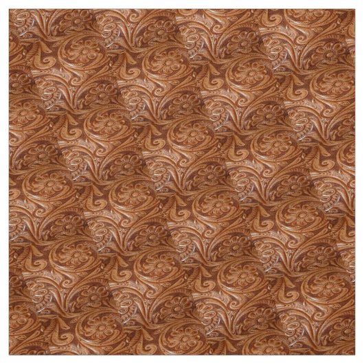 Tissu Look en cuir Brown occidental (Échantillon)