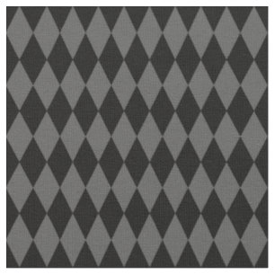 Tissu Losanges Arlequin Noir & Gris foncé
