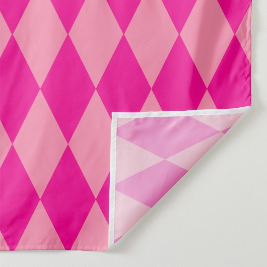 Tissu Losanges damier rose clair et foncé