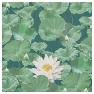 Tissu Lotus Lagoon Motif - Le Lotus Blanc
