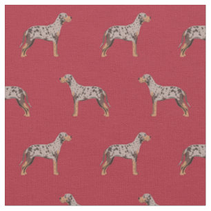 Tissu louisiana catahoula leopard rouge