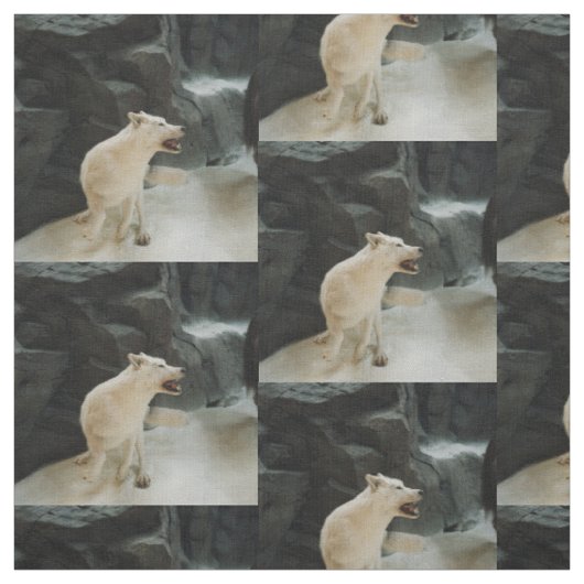 Tissu Loup blanc (Échantillon)