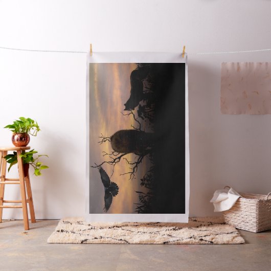 Tissu Loups et corbeaux (In Situ)