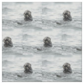 Tissu Loutre de mer adorable (Échantillon)