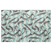 Tissu loutres de mer bleues (Fat Quarter)