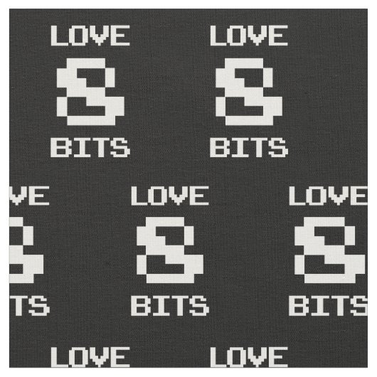 Tissu Love 8 bits (Fermer)