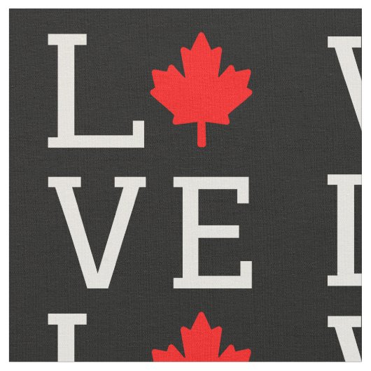 Tissu love canada maple leaf canadian (Fermer)