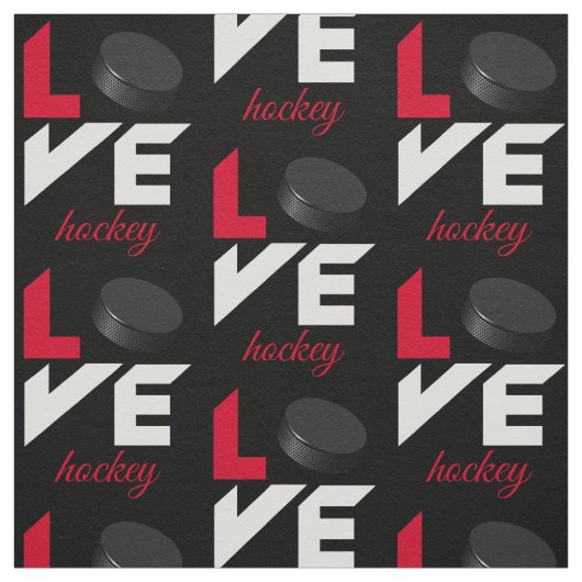 Tissu Love hockey (Échantillon)