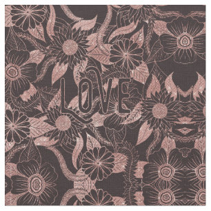 Tissu Love Rose Gold Parties scintillant Fille Fleurs Mo