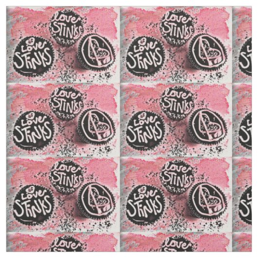 Tissu Love Stinks cupcakes (Échantillon)