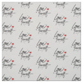 Tissu Love Yourself manuscrit Motif de script (Échantillon)