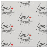 Tissu Love Yourself manuscrit Motif de script (Fermer)